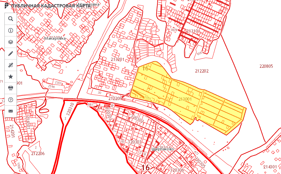 Кадастровая карта снт дружба